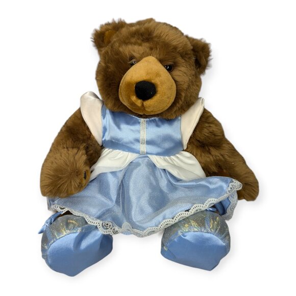 Build-A-Bear BAB Blue Sparkle Cinderella Princess Dress & Slipper Shoes Outfit - Picture 1 of 11